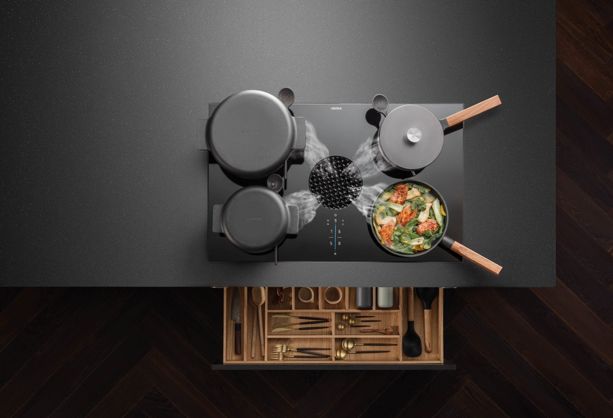 Bora Hob Bora Kitchen with Bora Extractor Hob and Cooktop